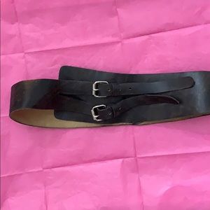 Handmade brown leather belt
